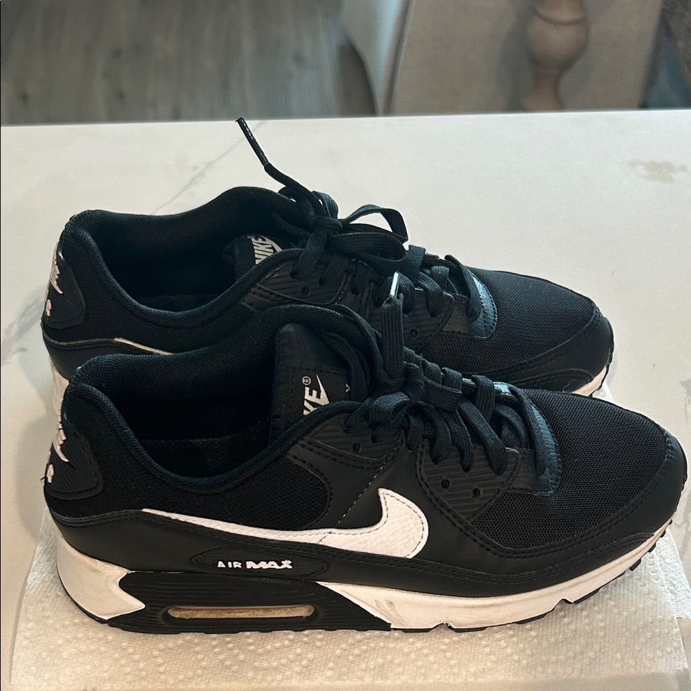 Nike Black and White Air Max Low-Top Sneakers